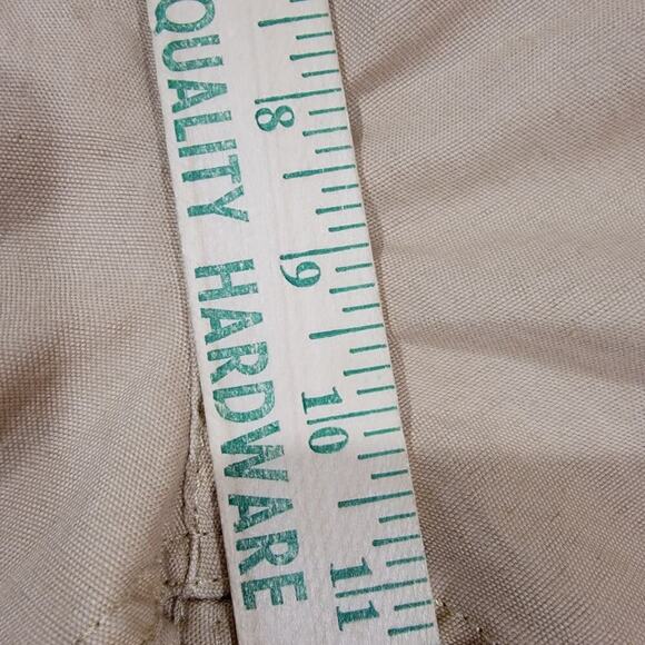 LL Bean Pants Womens 14 Favorite Fit Beige Linen Cargo Beach 286694 Lightweight - Picture 13 of 16